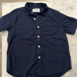 Boys Old Navy Navy Blue Button Down- Size Small